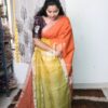 Pure 120 count Jaysree linen with Rose jamdani saree - Ombre 06 - Image 3